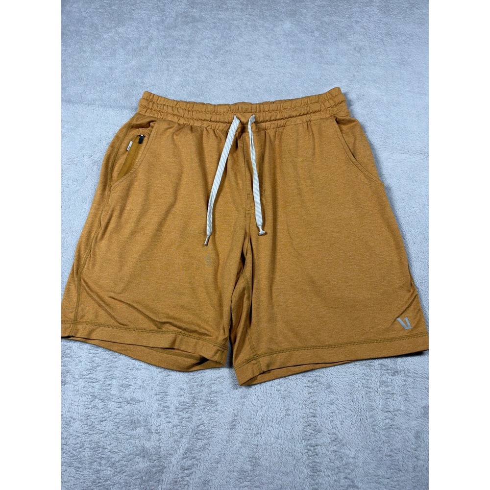 Vuori Ponti Performance Shorts Mens M Mustard Yellow Active Gym